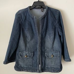 ADDITIONS by chico's jeans blazer women with brades used